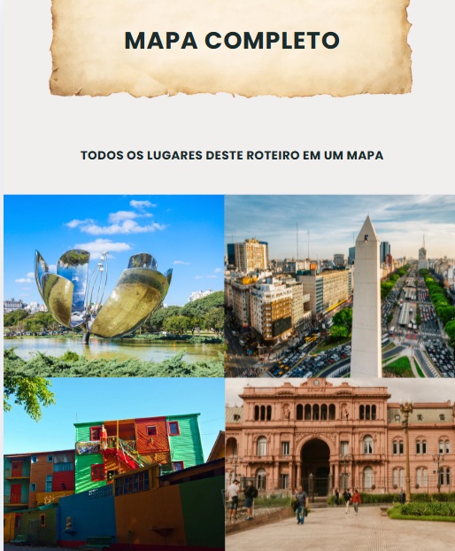 Página real do roteiro: mapa completo com todos os lugares
